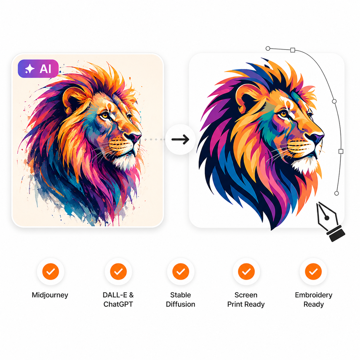 AI Art to Vector example