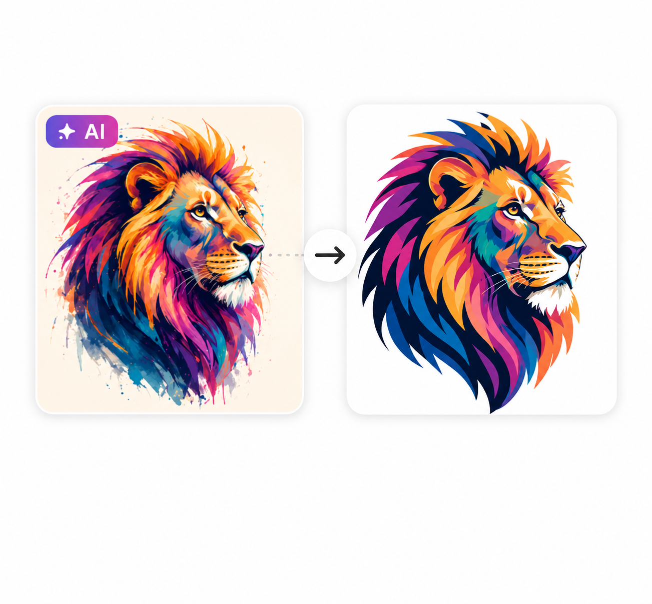 AI-Generated Art to Vector example